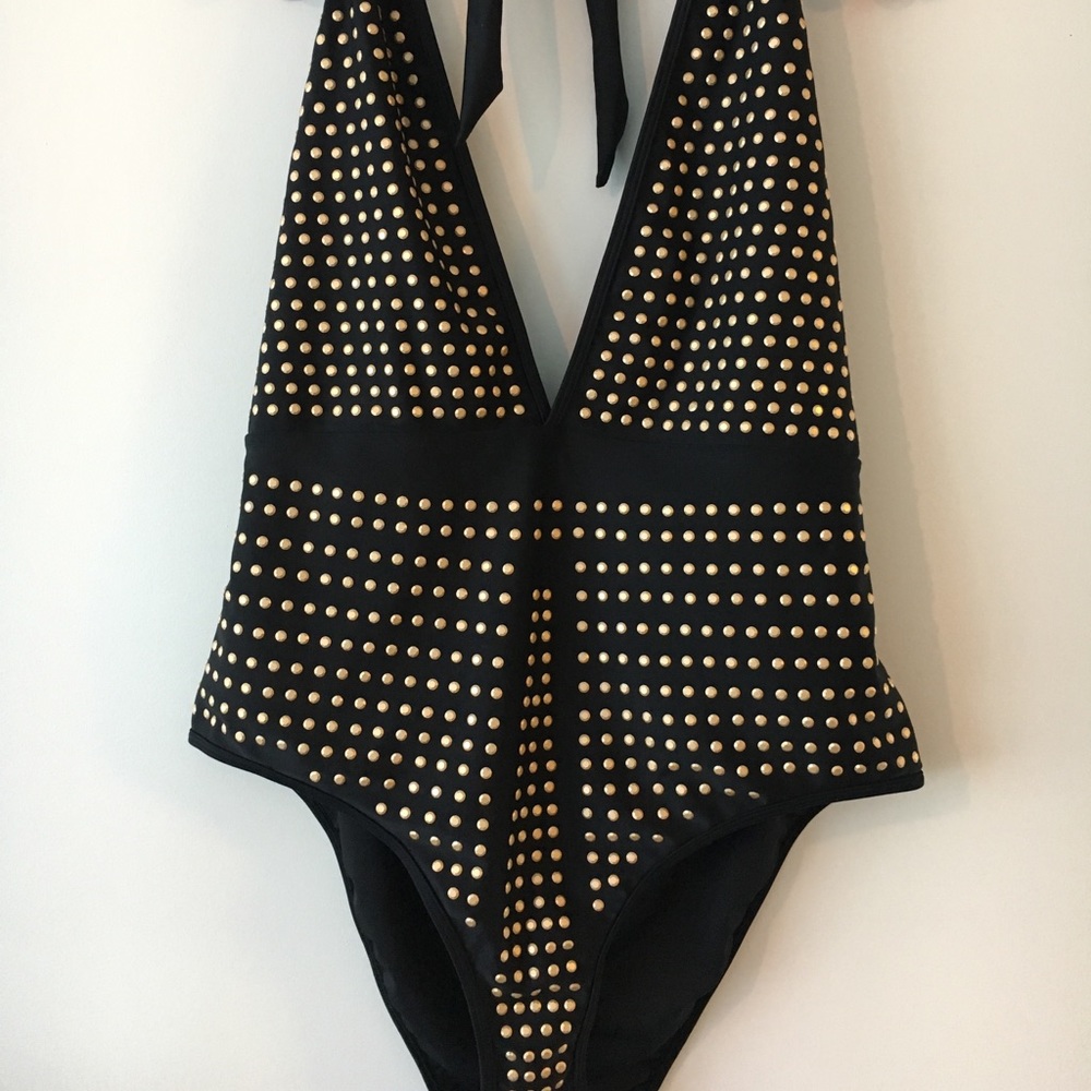 Studded one piece swimsuit